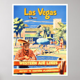 Poster Viagens vintage Las Vegas
