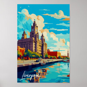 Poster Viagens vintage Liverpool England