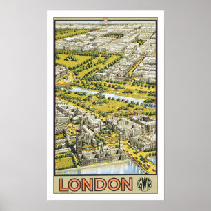 Póster Viagens vintage Londres