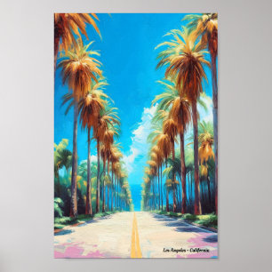 Poster Viagens vintage Los Angeles California USA