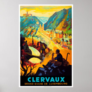 Poster Viagens vintage - Luxemburgo