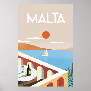 Poster Viagens vintage Malta