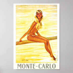 Poster Viagens vintage - Monte Carlo - Mônaco