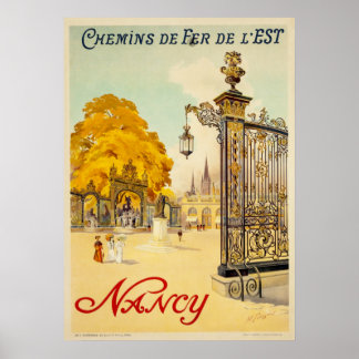 Poster Viagens vintage - Nancy - França