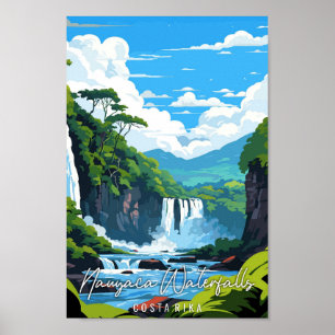 Poster Viagens vintage Nauyaca Waterfall Costa Rica