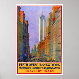 Póster Viagens vintage, Nova Iorque