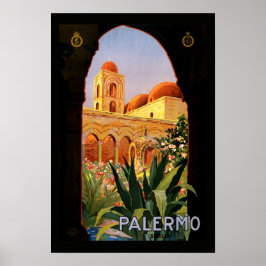 Poster Viagens vintage Palermo
