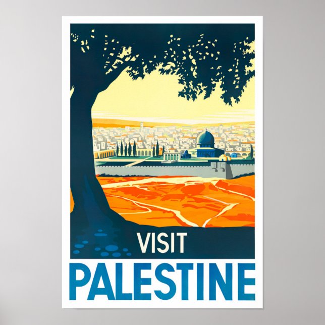 Poster Viagens vintage Palestina (Frente)