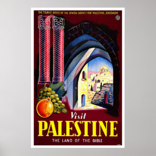 Poster Viagens vintage, Palestina