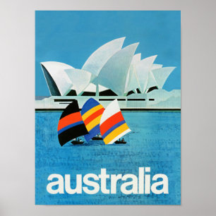 Poster Viagens vintage para a Austrália