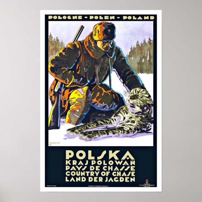 Póster Viagens vintage Polska Polônia (Frente)