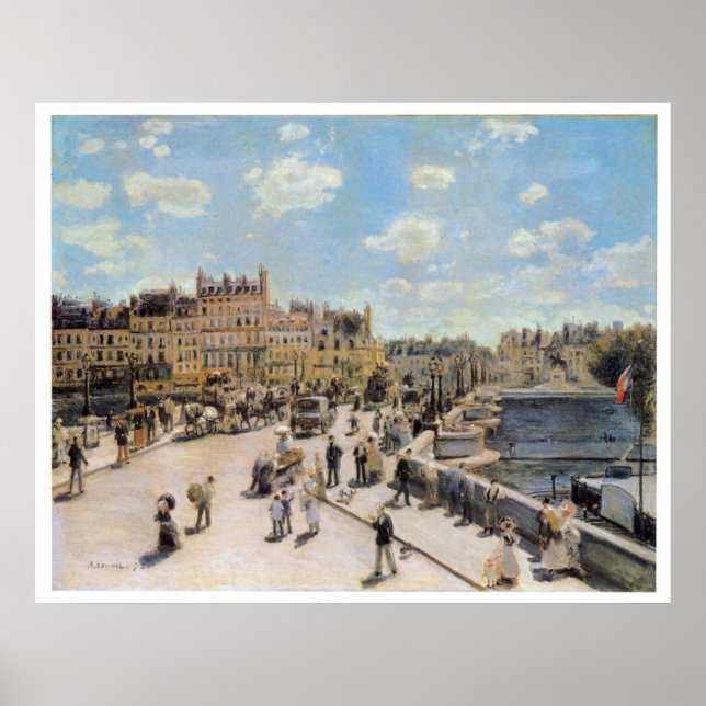 Póster Viagens vintage Pont Neuf Paris (Frente)