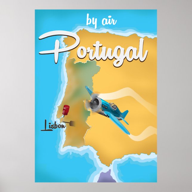 Póster Viagens vintage Portugal (Frente)