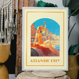 Poster Viagens vintage Retroativa de Atlantic City 1930s