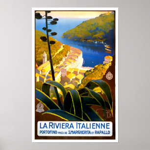 Poster Viagens vintage Riviera Italiana