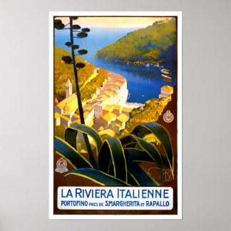 Poster Viagens vintage Riviera Italiana