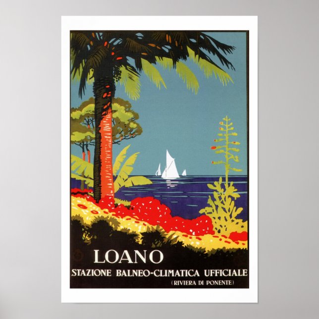 Poster Viagens vintage Riviera Italiana Loano (Frente)