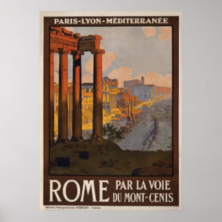 Póster Viagens vintage Roma