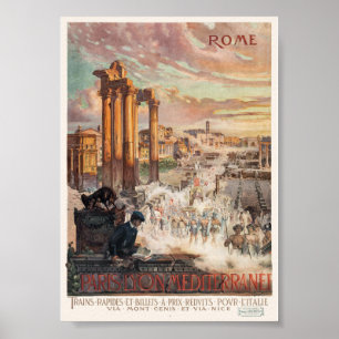Poster Viagens vintage Roma 1906