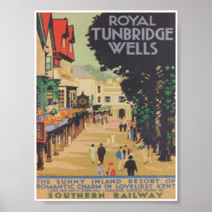 Poster Viagens vintage Royal Tunbridge Wells