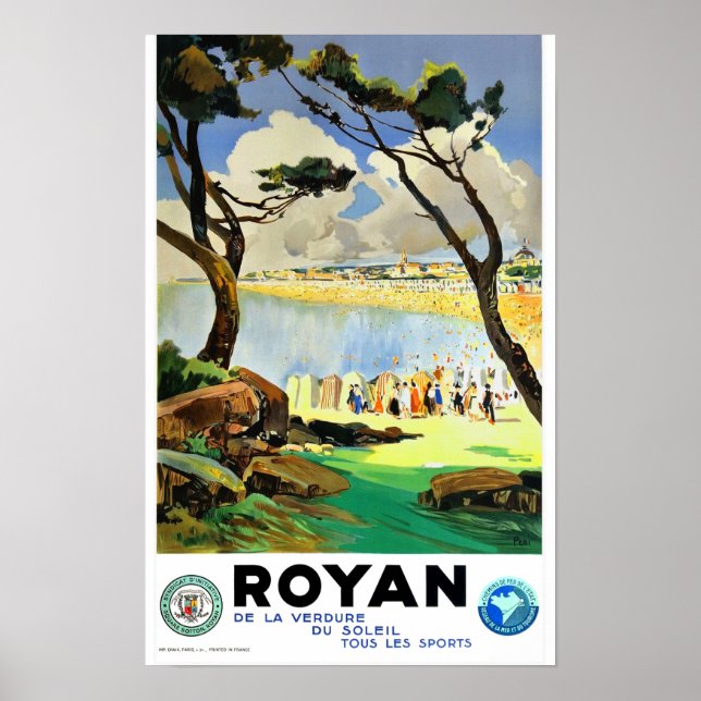 Poster Viagens vintage - Royan - França (Frente)
