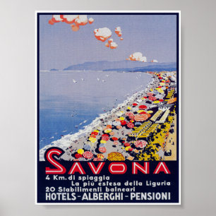 Poster Viagens vintage Savona Itália
