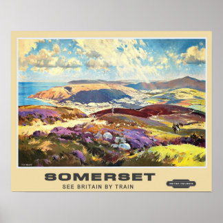 Póster Viagens vintage, Somerset