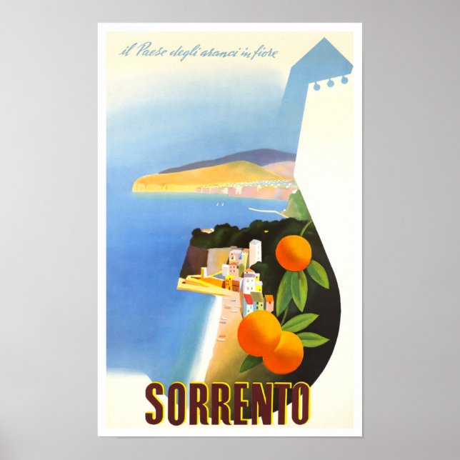 Poster Viagens vintage Sorrento Itália (Frente)