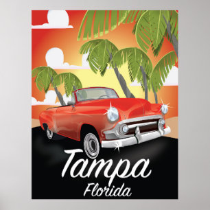 Poster Viagens vintage Tampa Florida