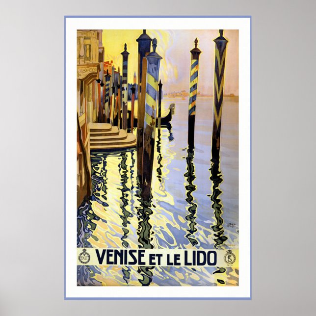 Póster viagens vintage "Venise et le Lido" (Frente)