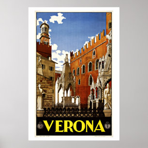 Poster Viagens vintage Verona Itália