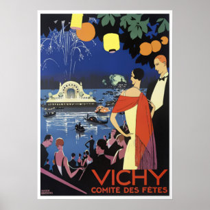 Poster Viagens vintage - Vichy - França