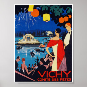 Poster Viagens vintage Vichy France