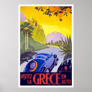 Poster viagens vintage "Visitez la Grece"