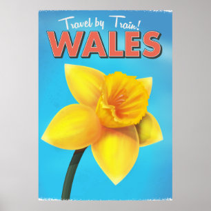 Póster Viagens vintage Wales