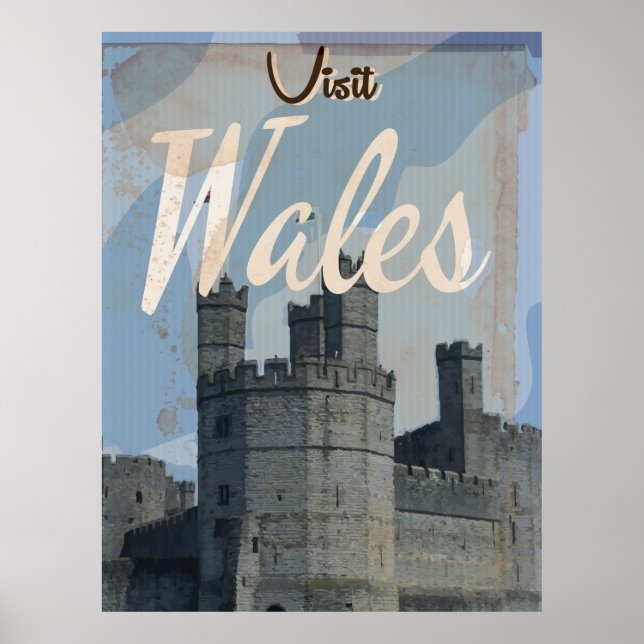 Póster Viagens vintage Wales (Frente)