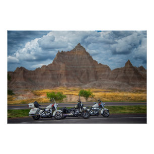 Póster Viajando pela América nas Badlands