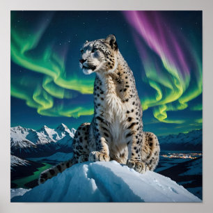 Poster “Viajante do Céu do Norte” – Retrato de Leopardo d
