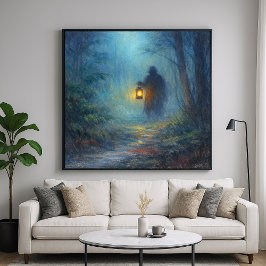 Poster Viajante Solitário - Estilo de Arte em Pintura Pas