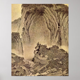 Poster Viajantes nas montanhas por Fan Kuan