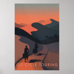 Poster Viajar de Bicicleta Cartaz de Viagens