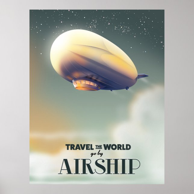 Poster Viaje pelo mundo em dirigível (Frente)