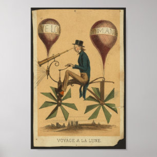 Póster Viaje um lune do la