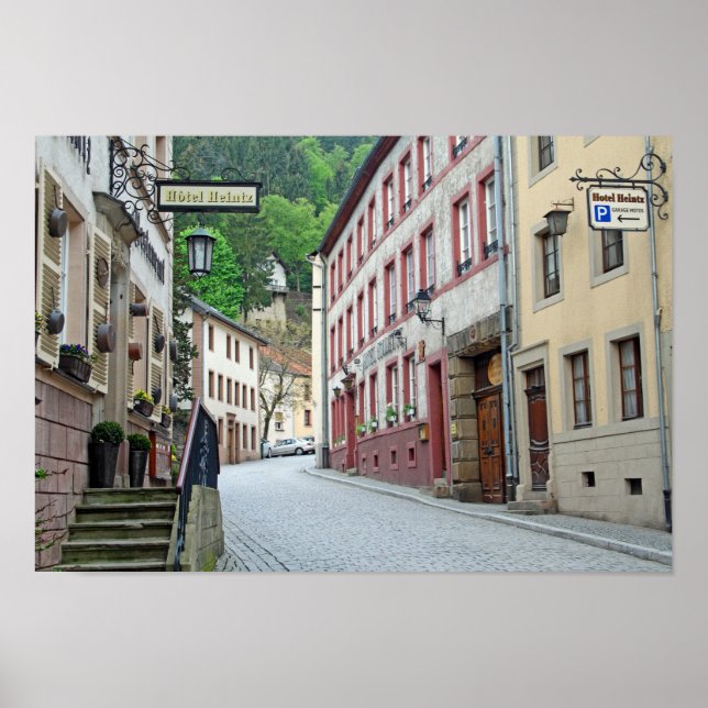 Poster Vianden, cena da rua do Luxemburgo (Frente)