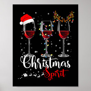 Poster Vias De Natal Divertidas Vinhos Feriados De Natal 