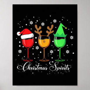 Poster Vias De Natal Divertidas Vinhos Feriados De Natal