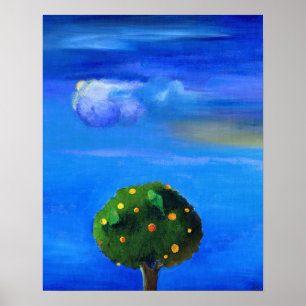 Póster Vias prateadas sobre a laranja 2012