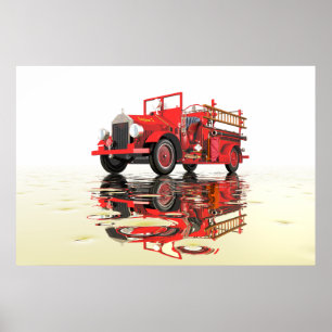 Póster Viatura de incêndio antiga