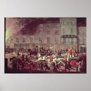 Póster Viaturas de incêndio de Londres, gravadas por R.G