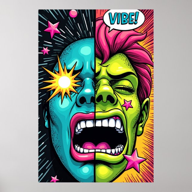 Poster VIBE! Pop Art Scream (Frente)